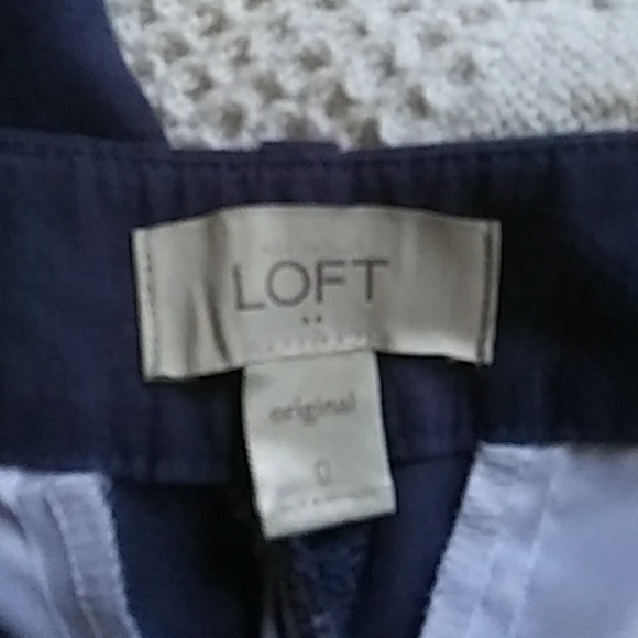 Cornflower blue, linen pants by LOFT - Picture 4 of 4